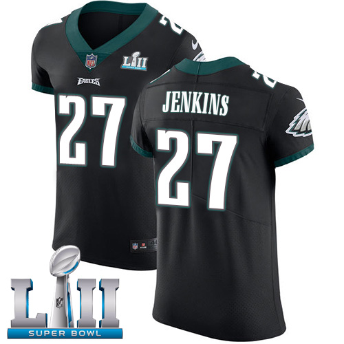 Nike Eagles #27 Malcolm Jenkins Black Alternate Super Bowl LII Men's Stitched NFL Vapor Untouchable Elite Jersey